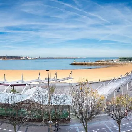 Sunset Playa Poniente - Vistas Al Mar Y Centrico Appartement Gijón